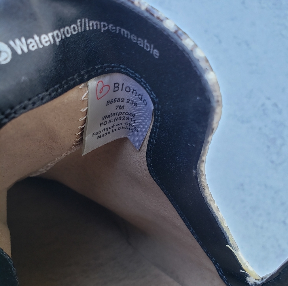 Blondo Waterproof Leather Snakeskin Python Ankle … - image 6